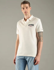 Tommy  Hilfiger Beige Logo Work Premium Polo T-Shirt