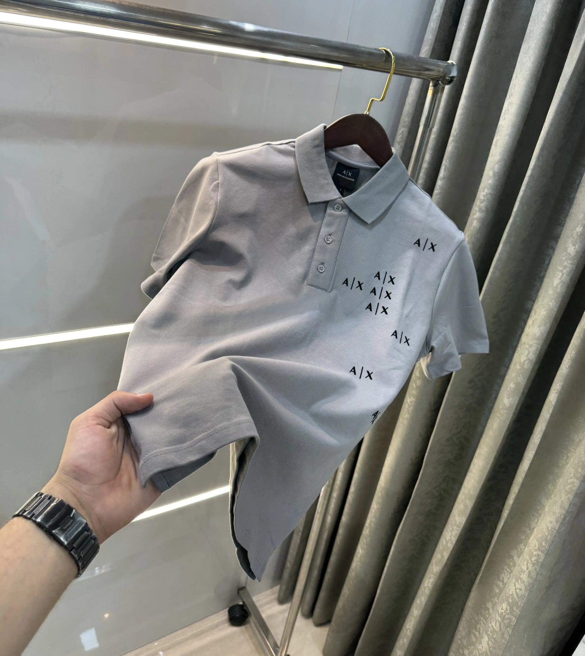 Arman i Exchange Grey Logo Work Premium Polo T-Shirt