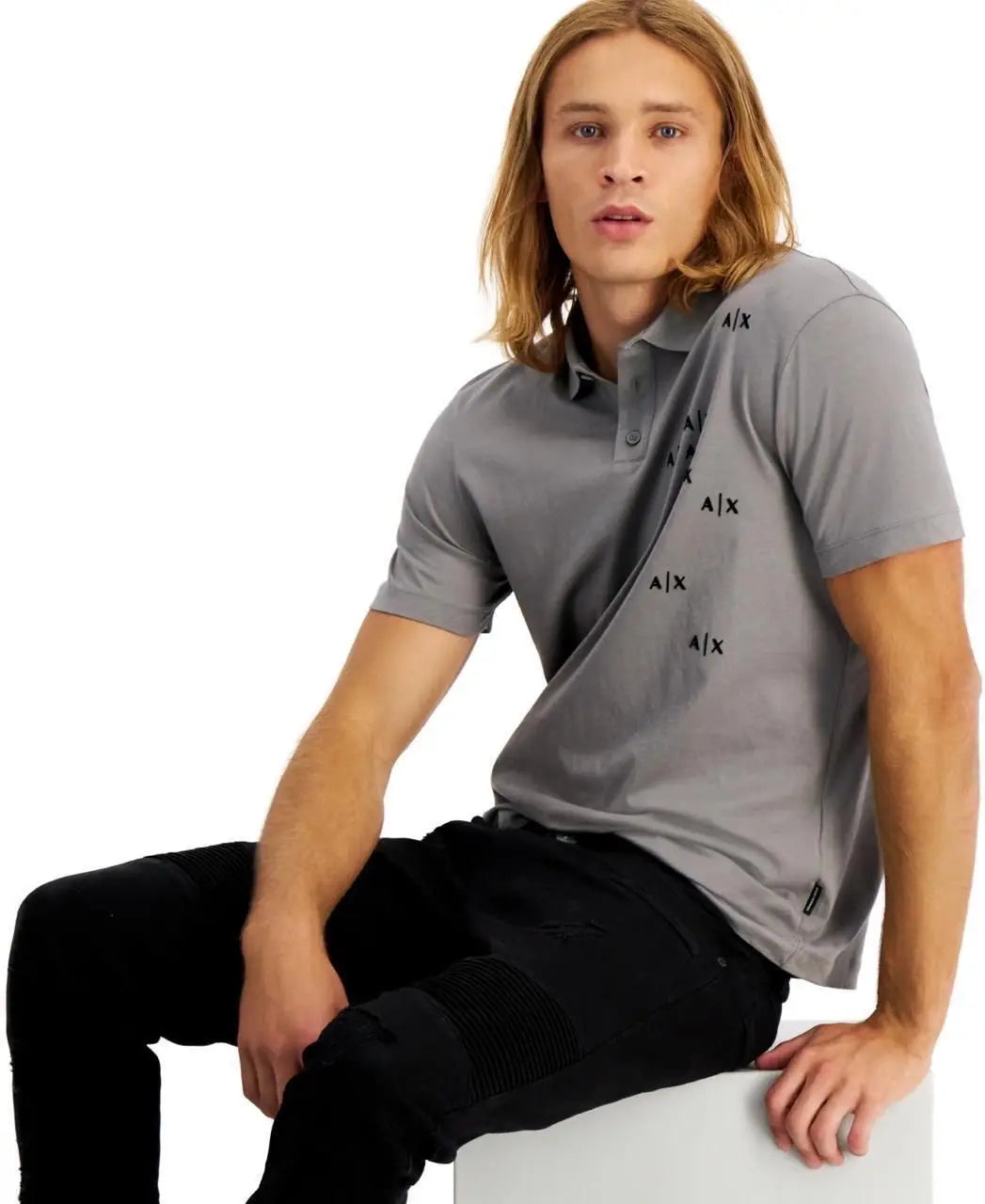 Arman i Exchange Grey Logo Work Premium Polo T-Shirt