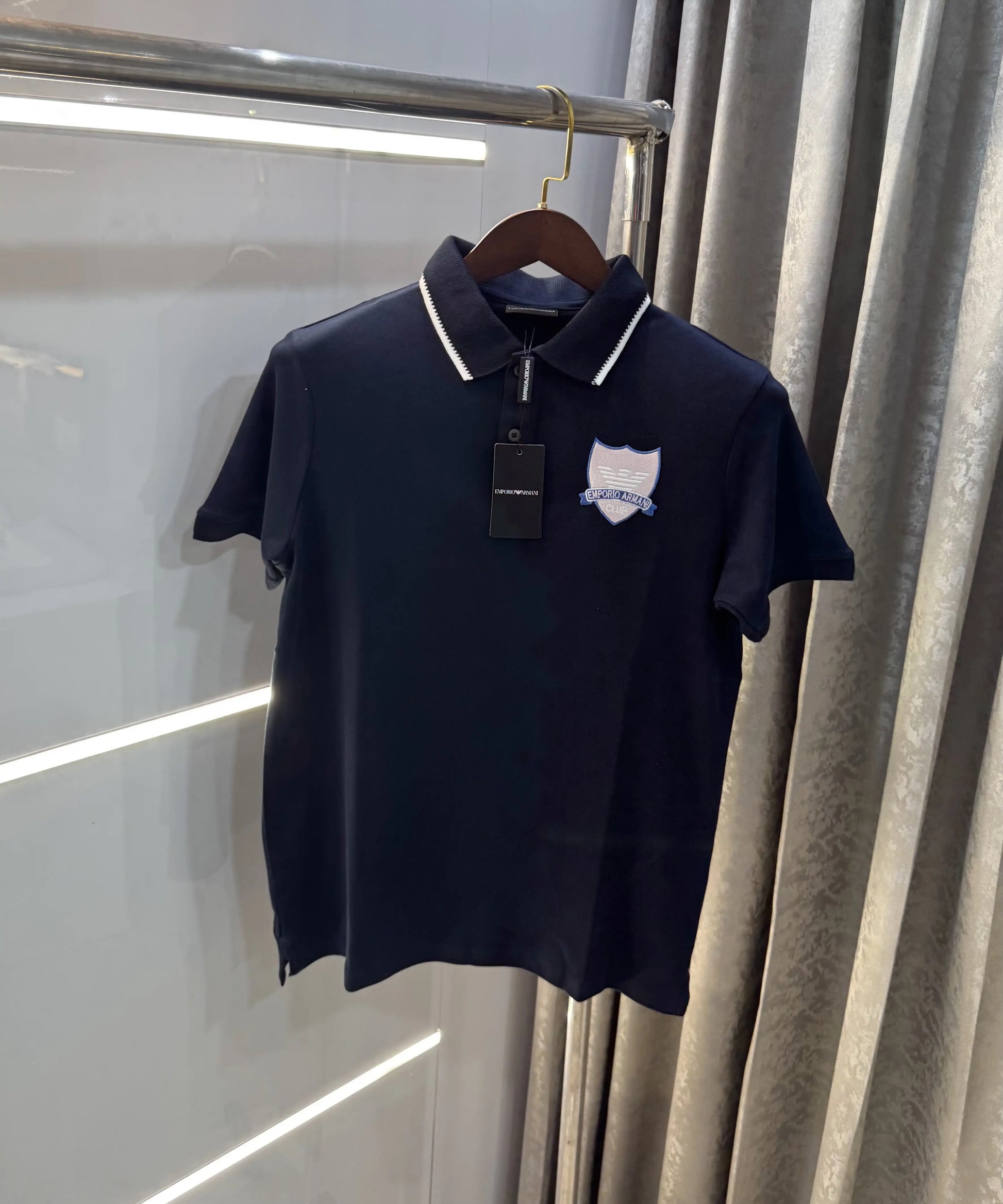 Emporio Armani Navy Blue Premium Polo T-Shirt