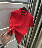 Emporio Armani Red Premium Polo T-Shirt