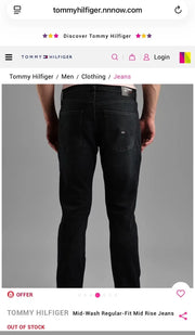 Tommy Hilfiger Carbon Black Classic Premium Denim