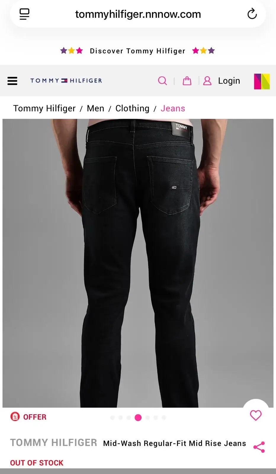 Tommy Hilfiger Carbon Black Classic Premium Denim