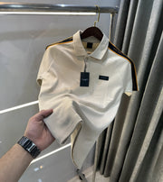 Hacket Cream Logo Work Premium Polo T-Shirt