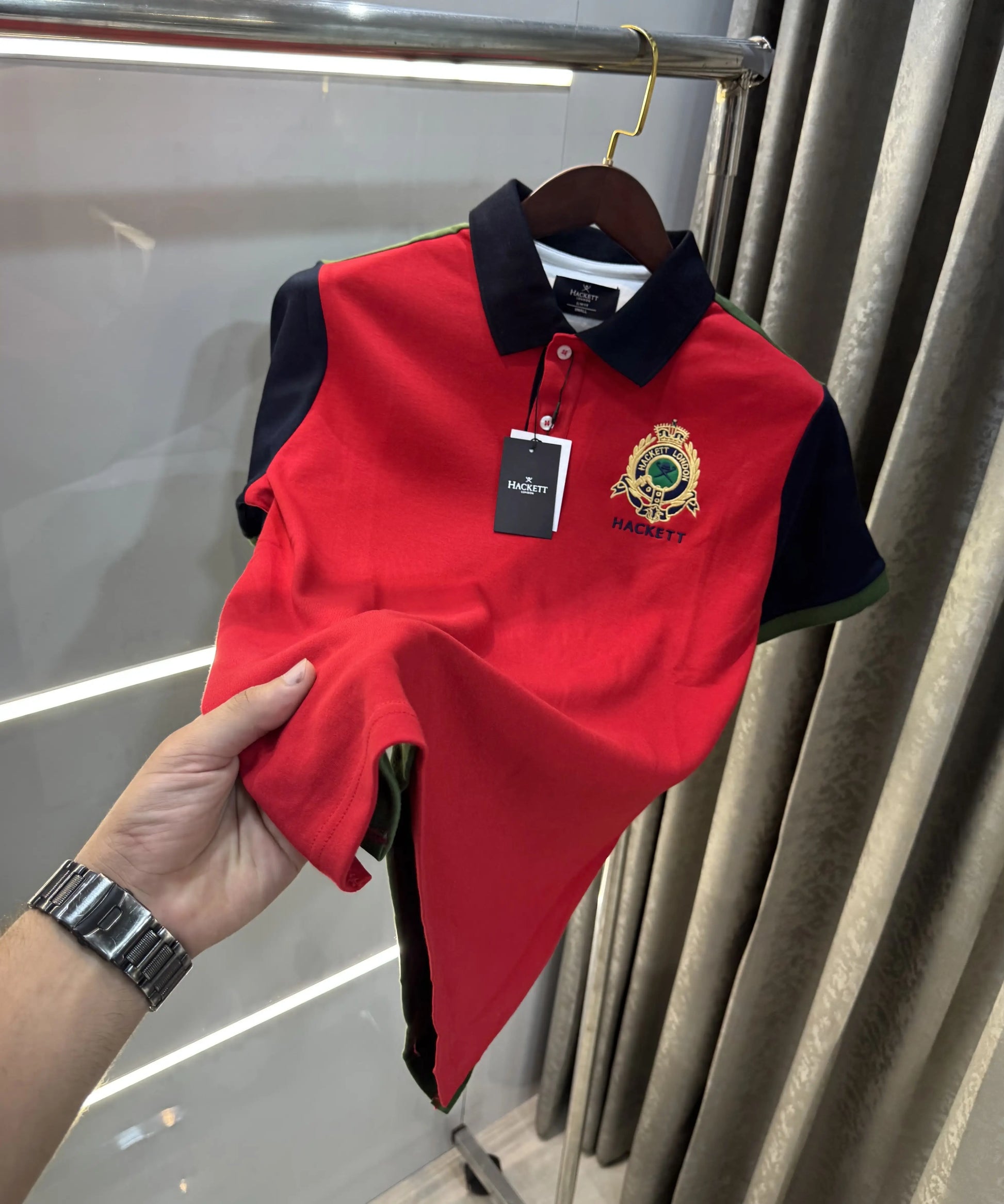 Hacket Red Logo Work Premium Polo T-Shirt