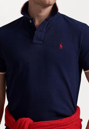 Ralph Lauren Navy Blue Embroidery Logo Premium Classic Polo T-Shirt