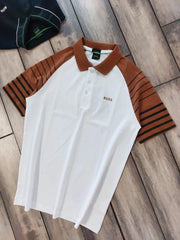Hugo  Boss White Premium Polo T-shirt