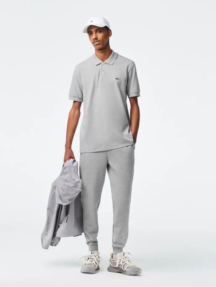 Lacost e Light Grey Embroidery Logo Premium Polo T-Shirt