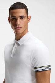 Hugo  Boss White Premium Polo T-shirt