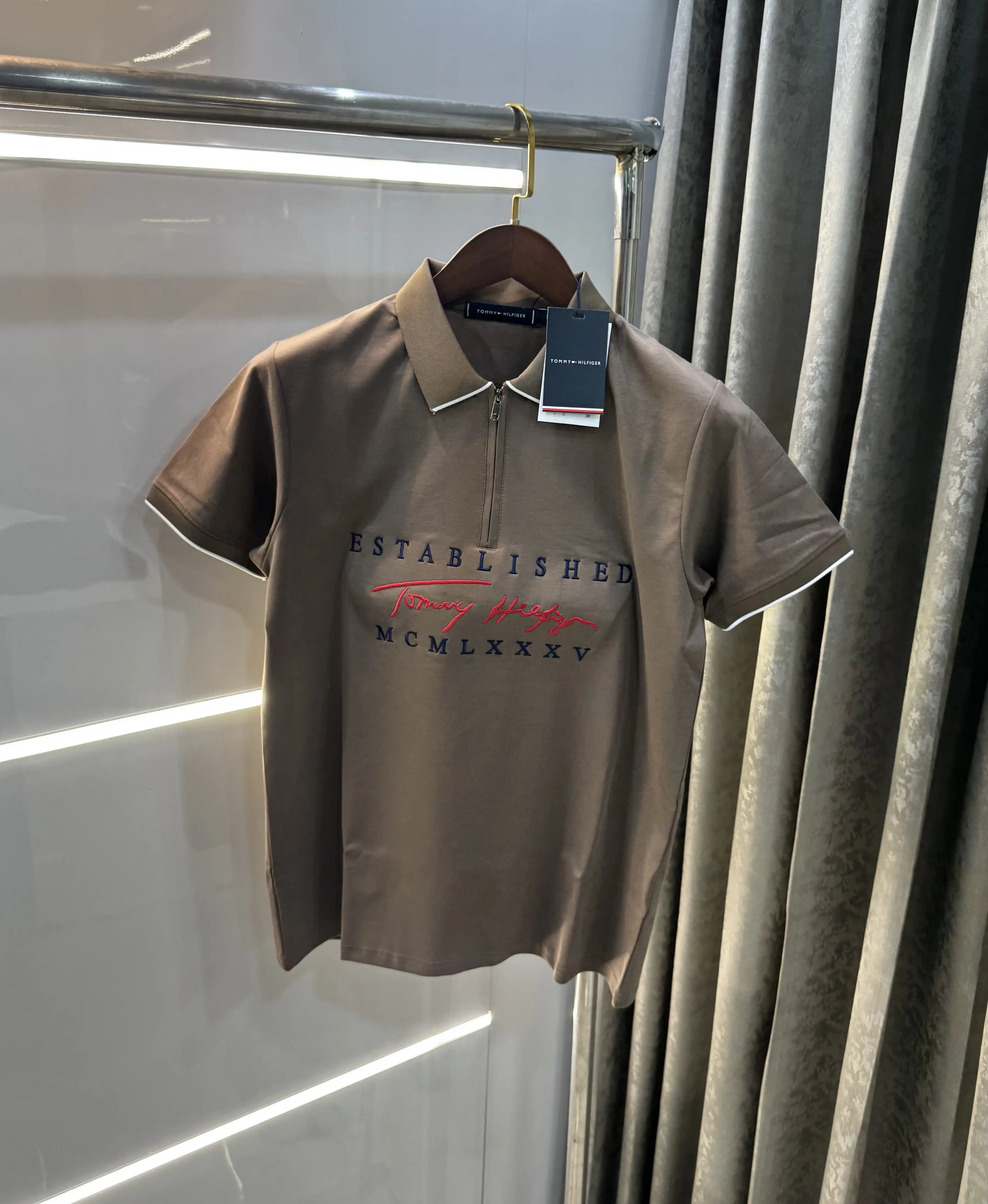 Tommy Hilfiger Brown Premium Polo T-Shirt