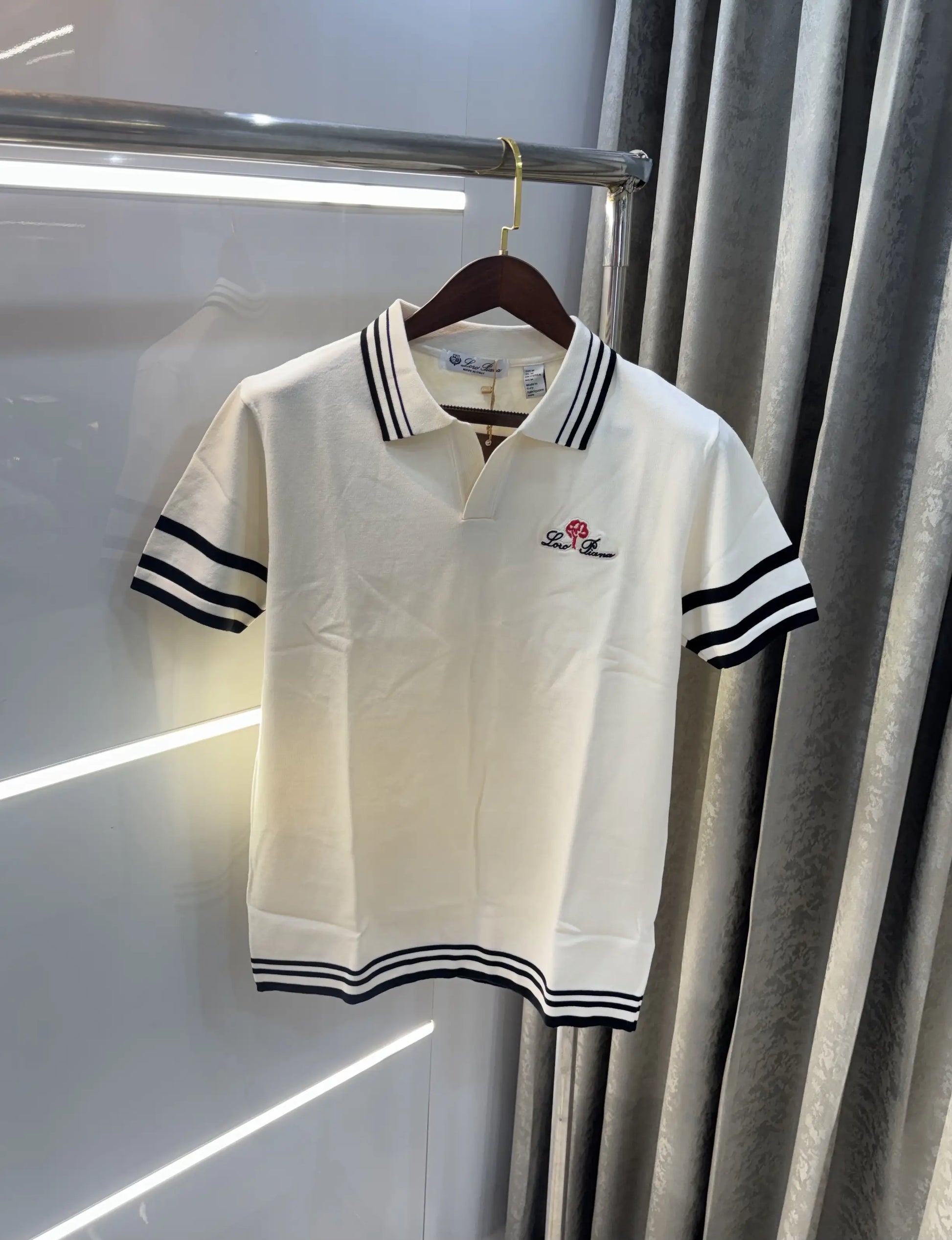 Loro Piana Cream Premium Polo T-shirt