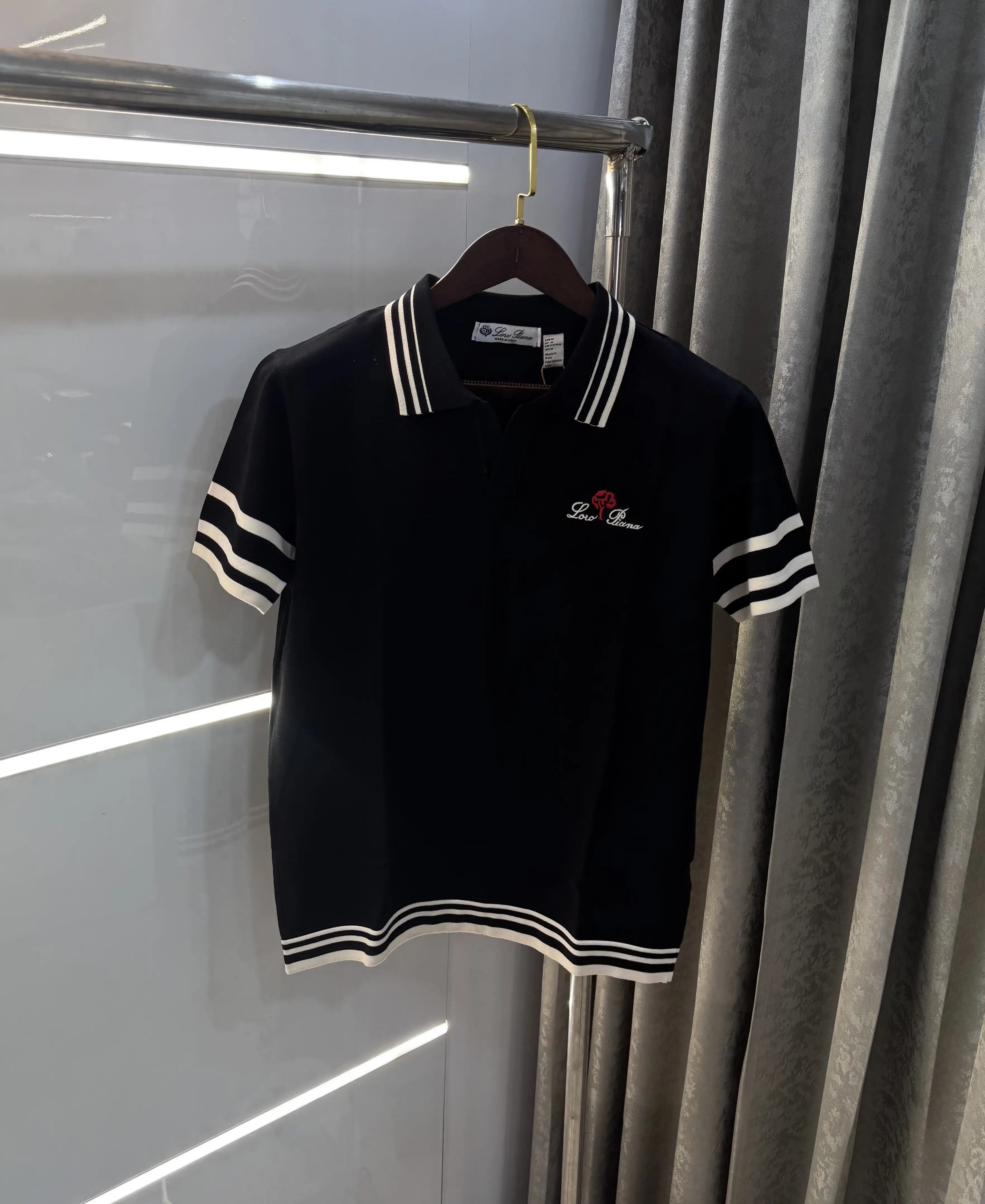 Loro Piana Black Premium Polo T-shirt