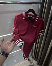 Loro Piana maroon Premium Polo T-shirt