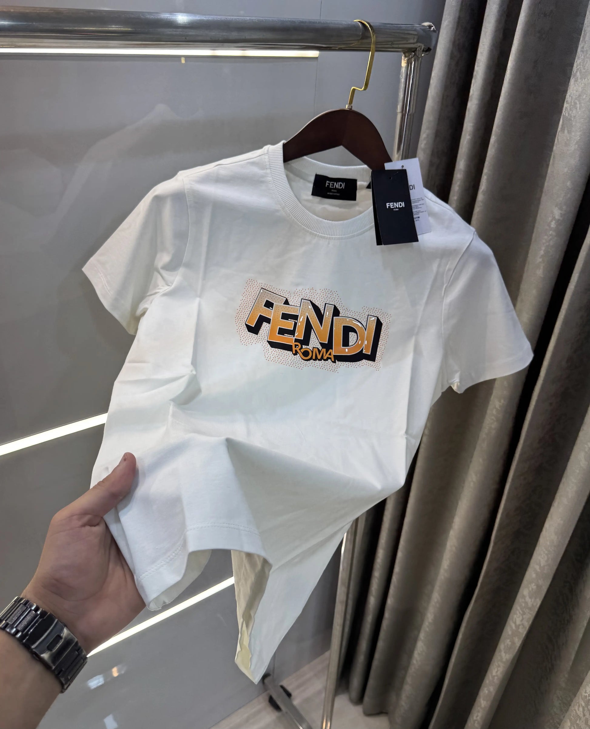 Fendi White Premium Classic T-Shirt