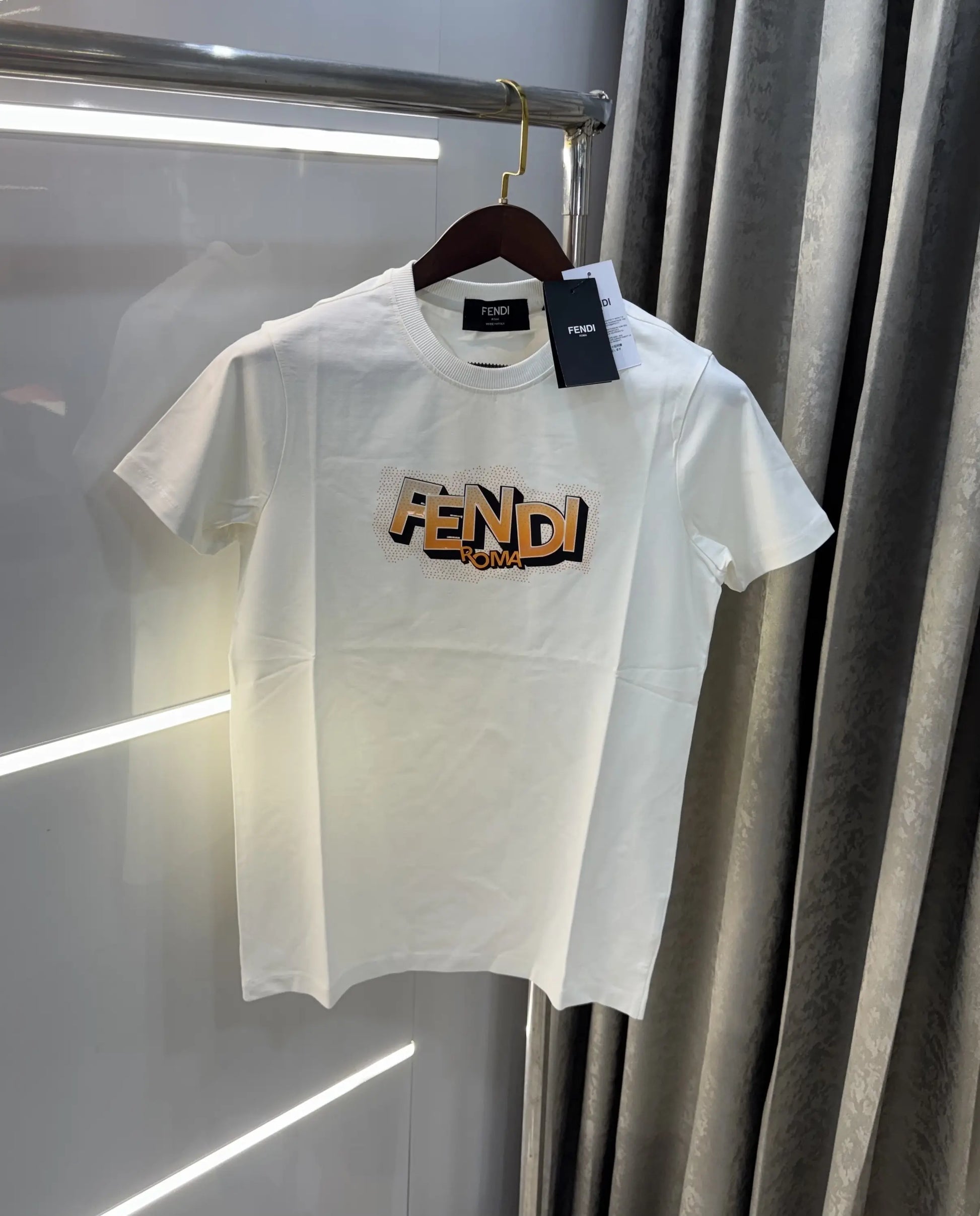 Fendi White Premium Classic T-Shirt