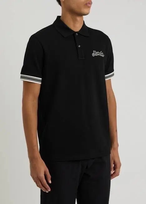 Moncler Black Logo Work Premium Polo T-shirt