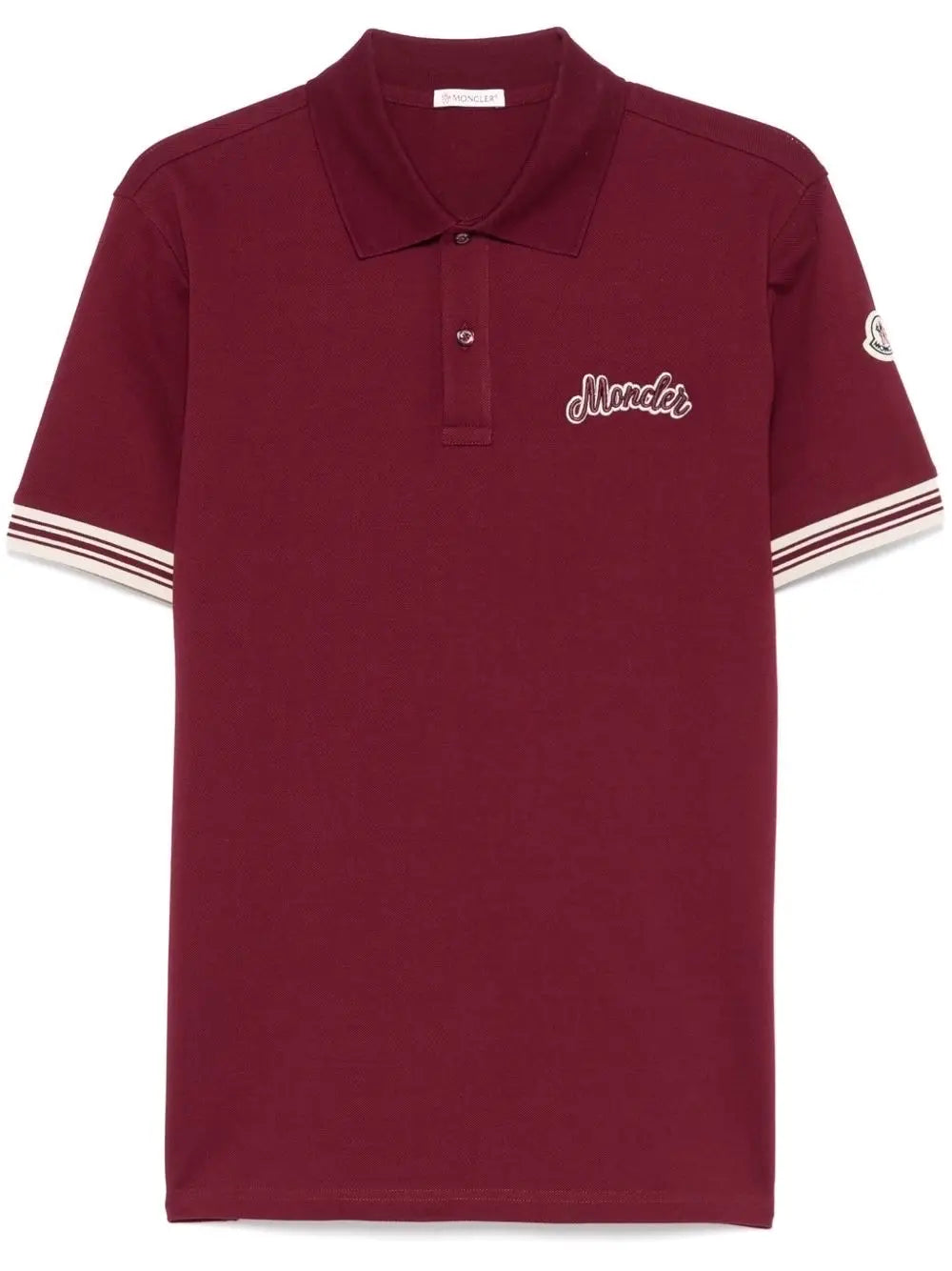 Moncler Maroon Logo Work Premium Polo T-shirt