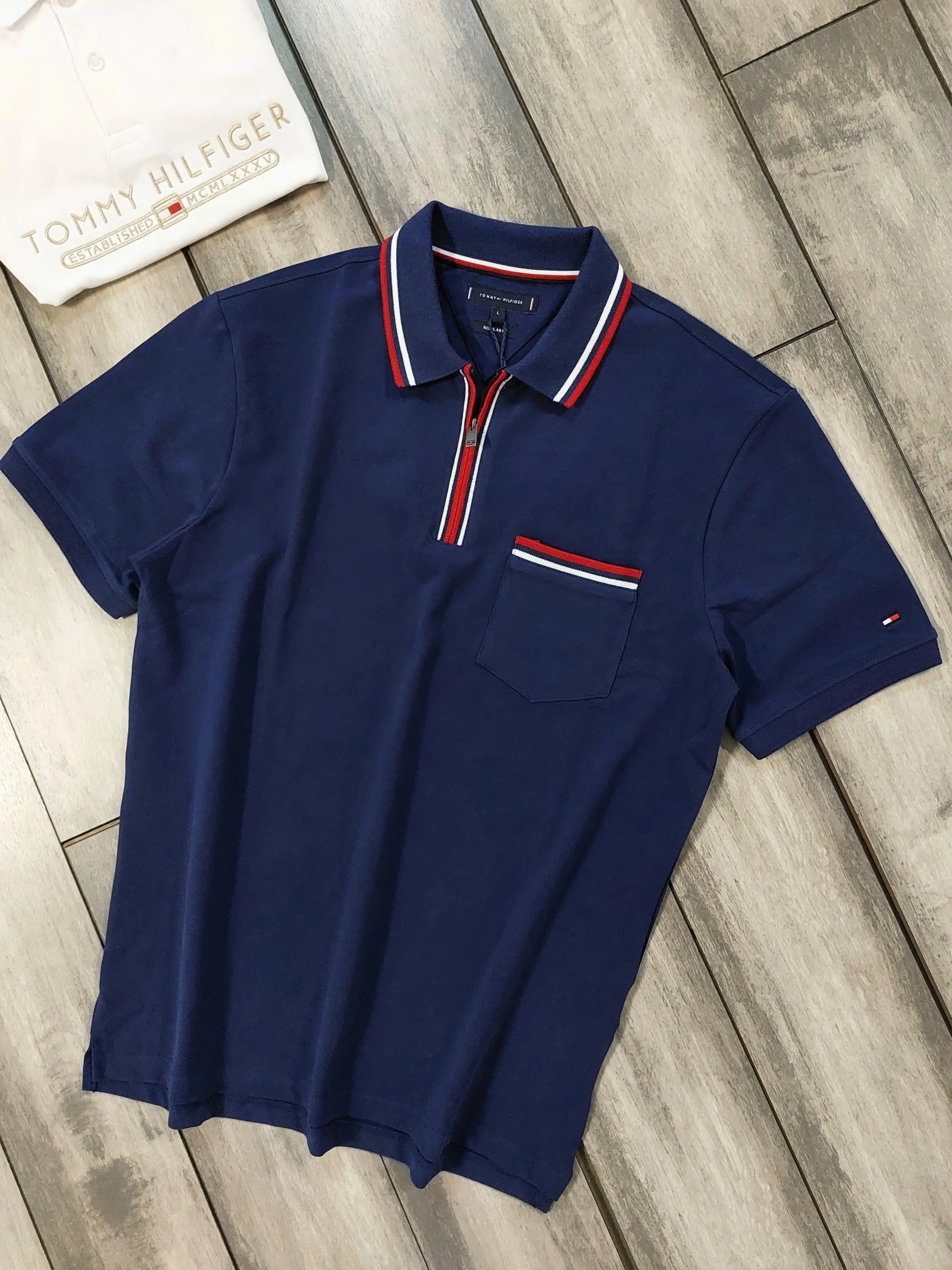 Tommy Hilfiger Petrol Blue Premium Polo T-shirt