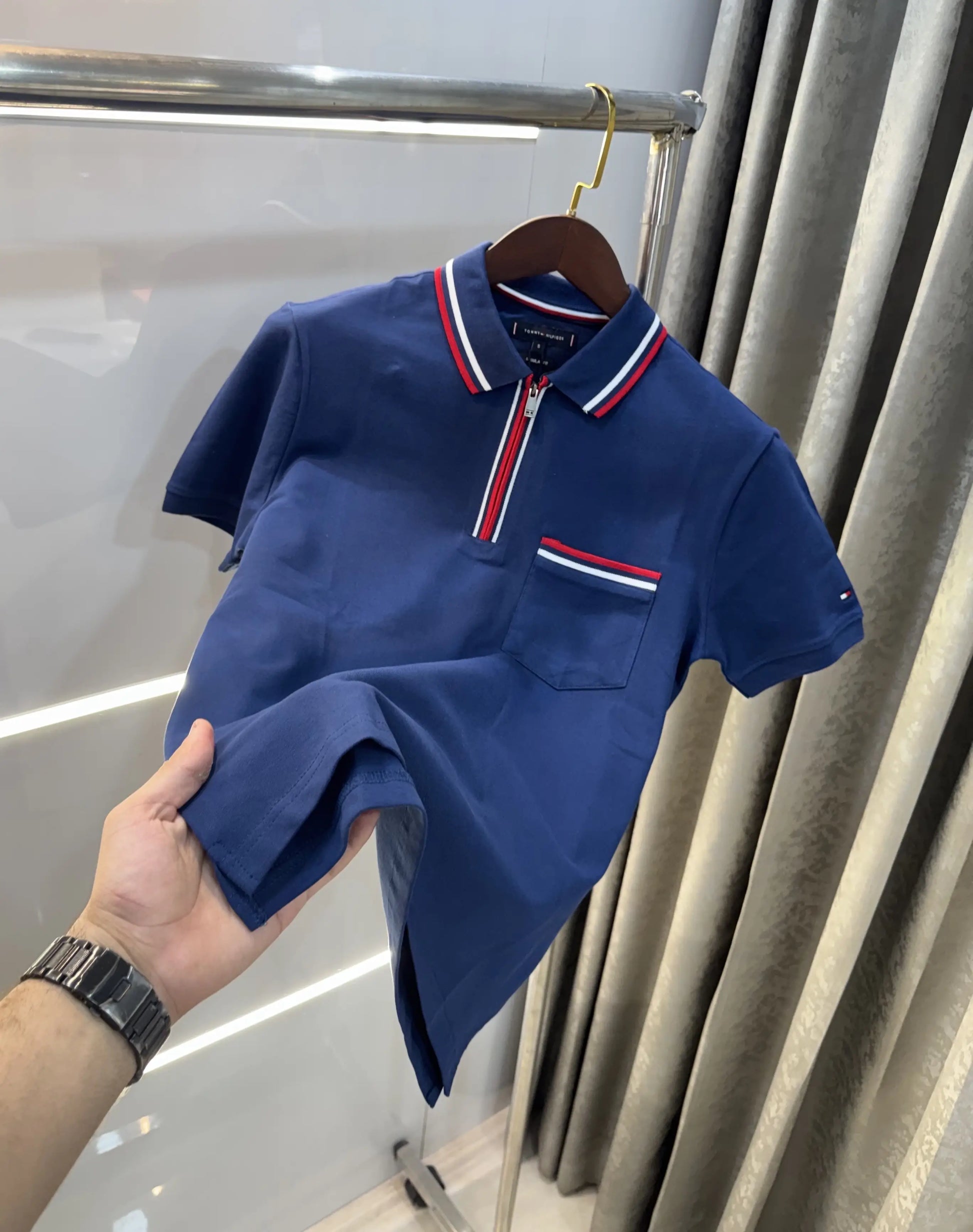 Tommy Hilfiger Petrol Blue Premium Polo T-shirt