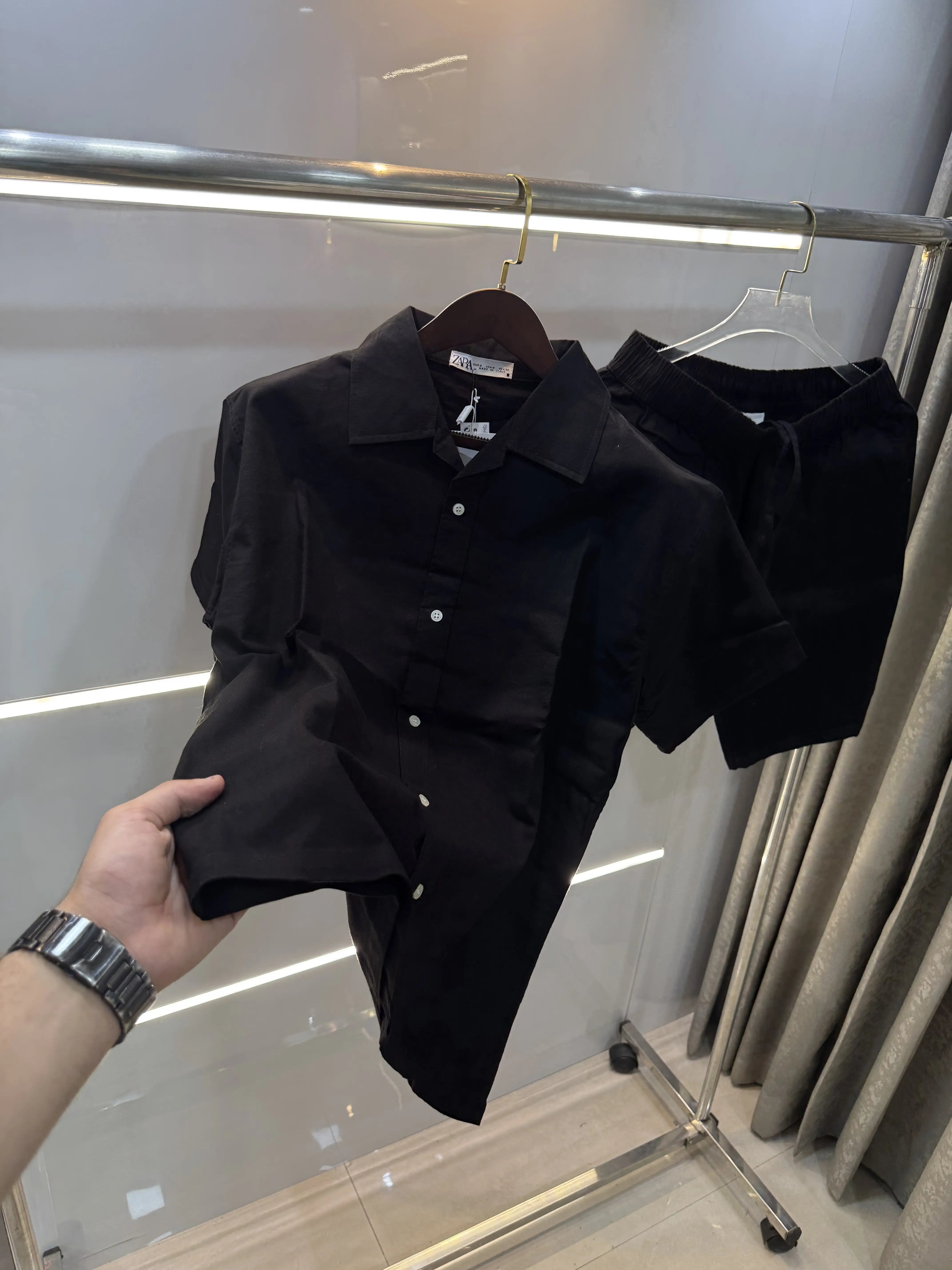 Zara Black Logo Work Premium Cord Set