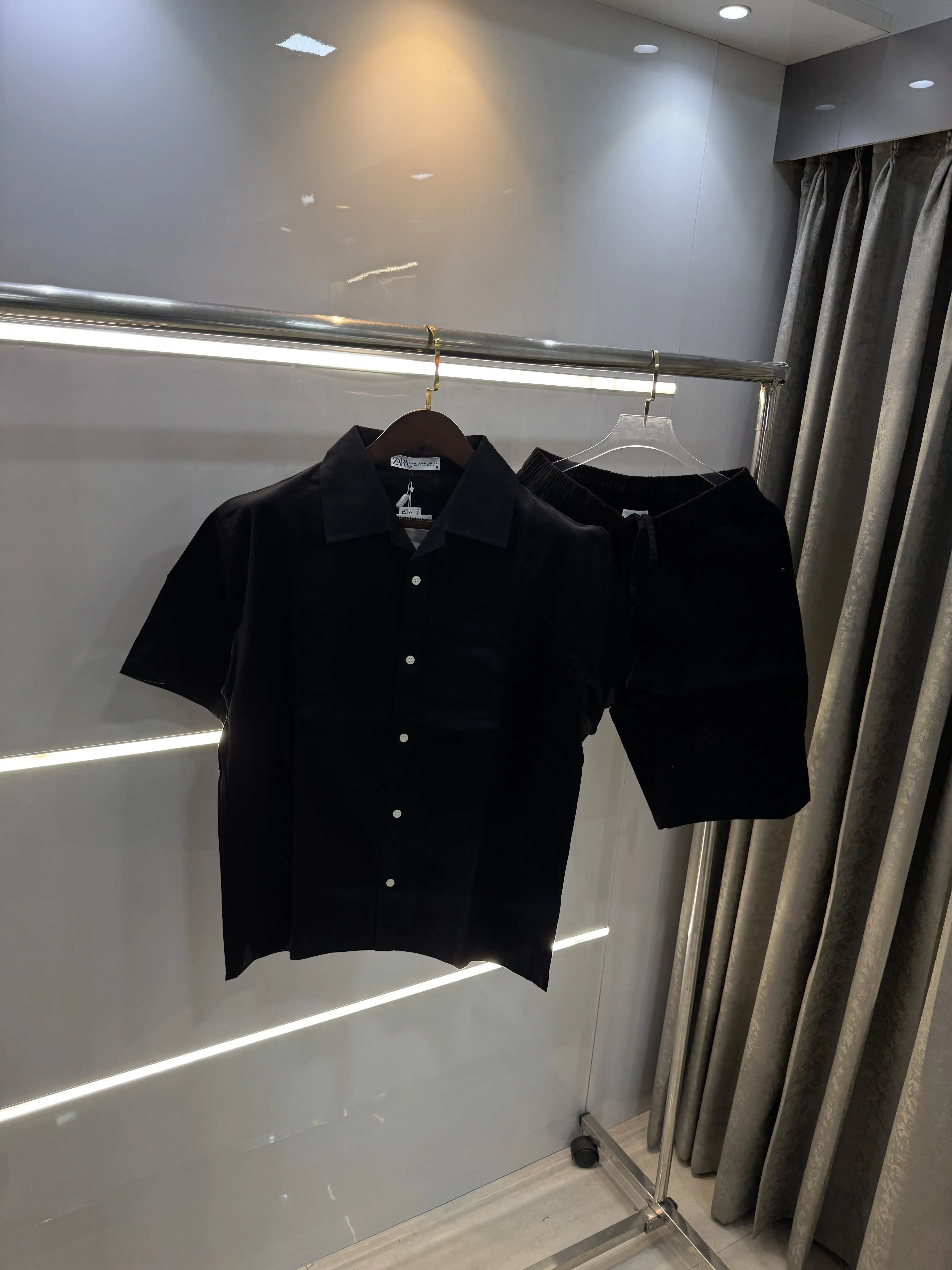 Zara Black Logo Work Premium Cord Set