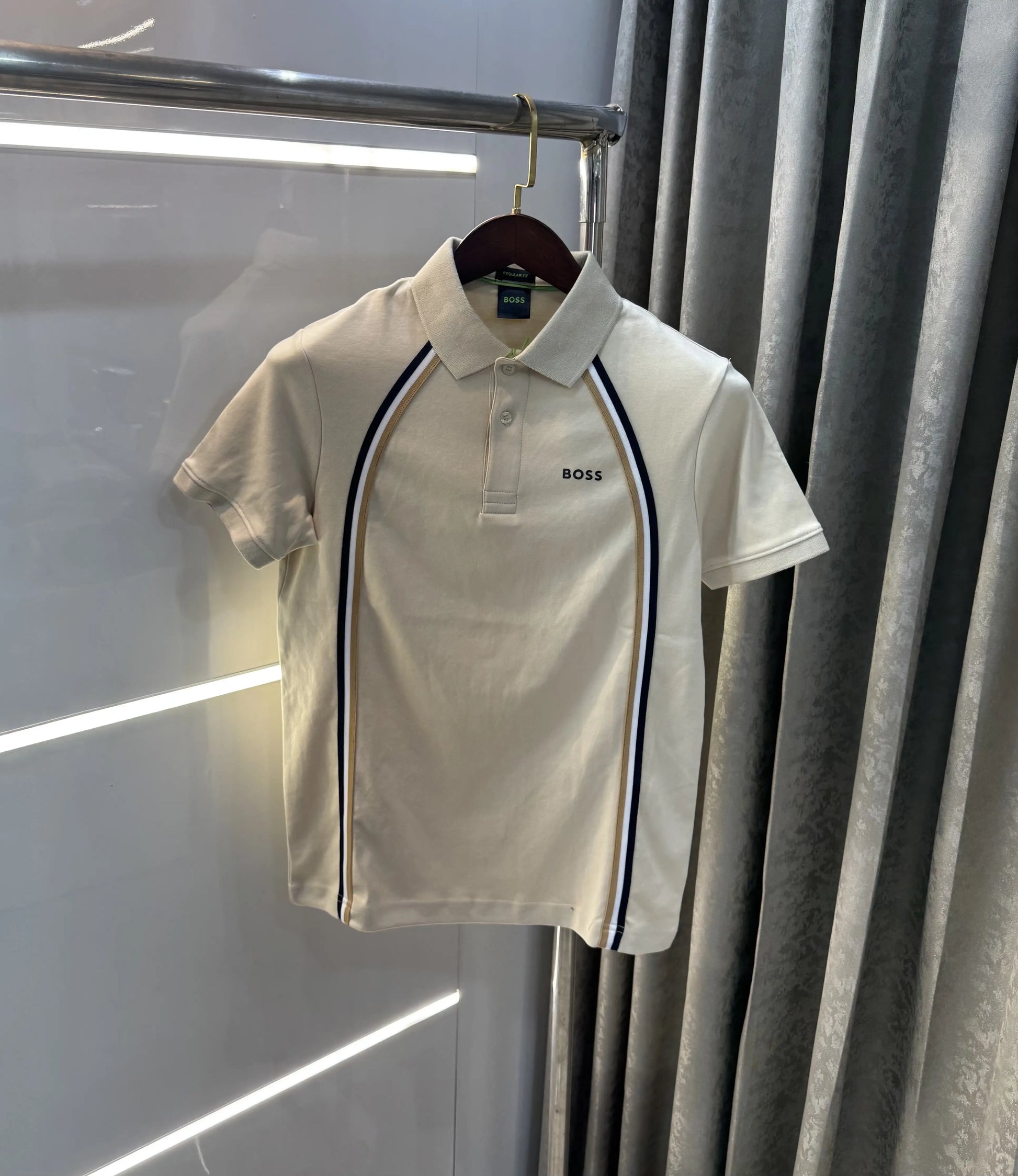 Hugo  Boss Beige Premium Polo T-shirt