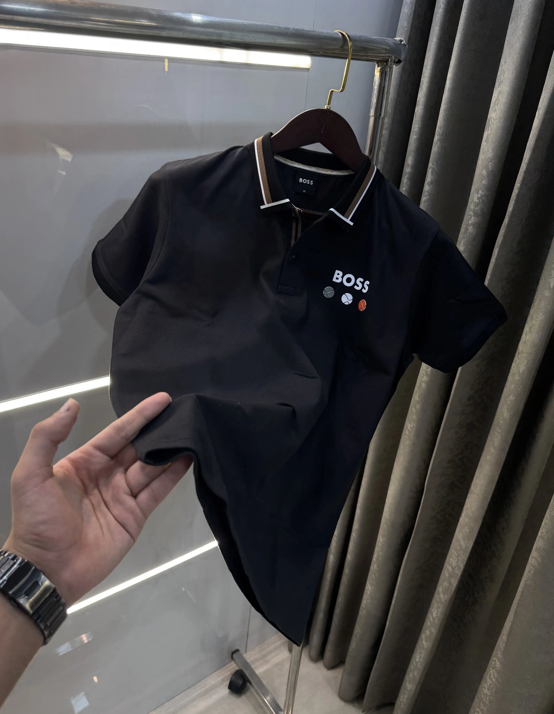 Hugo  Boss Black Premium Polo T-shirt With Box Packing