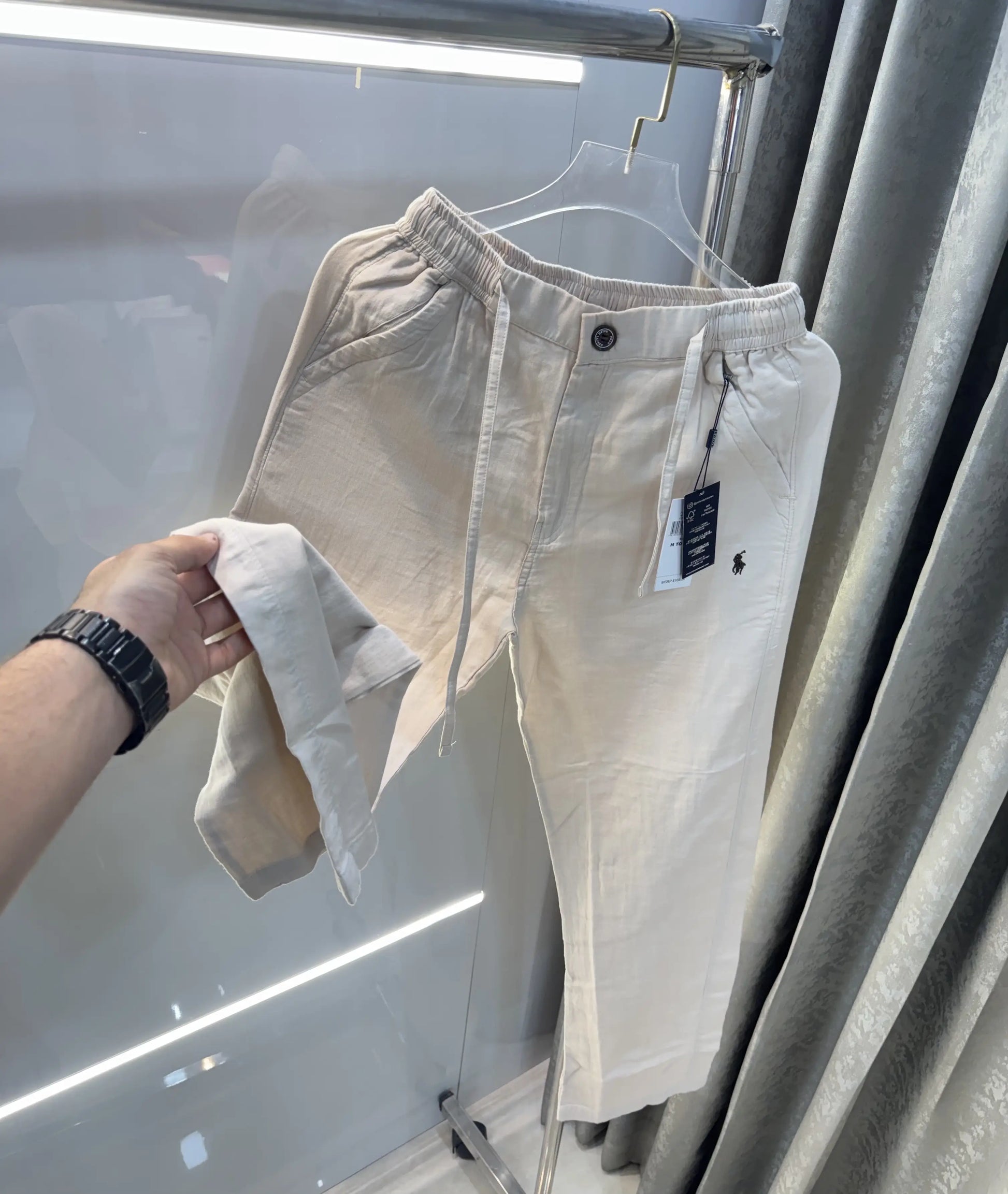 Ralph Lauren Cream Premium Linen Trouser