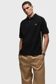 Fredperry Black Embroidery Logo Premium Polo T-Shirt