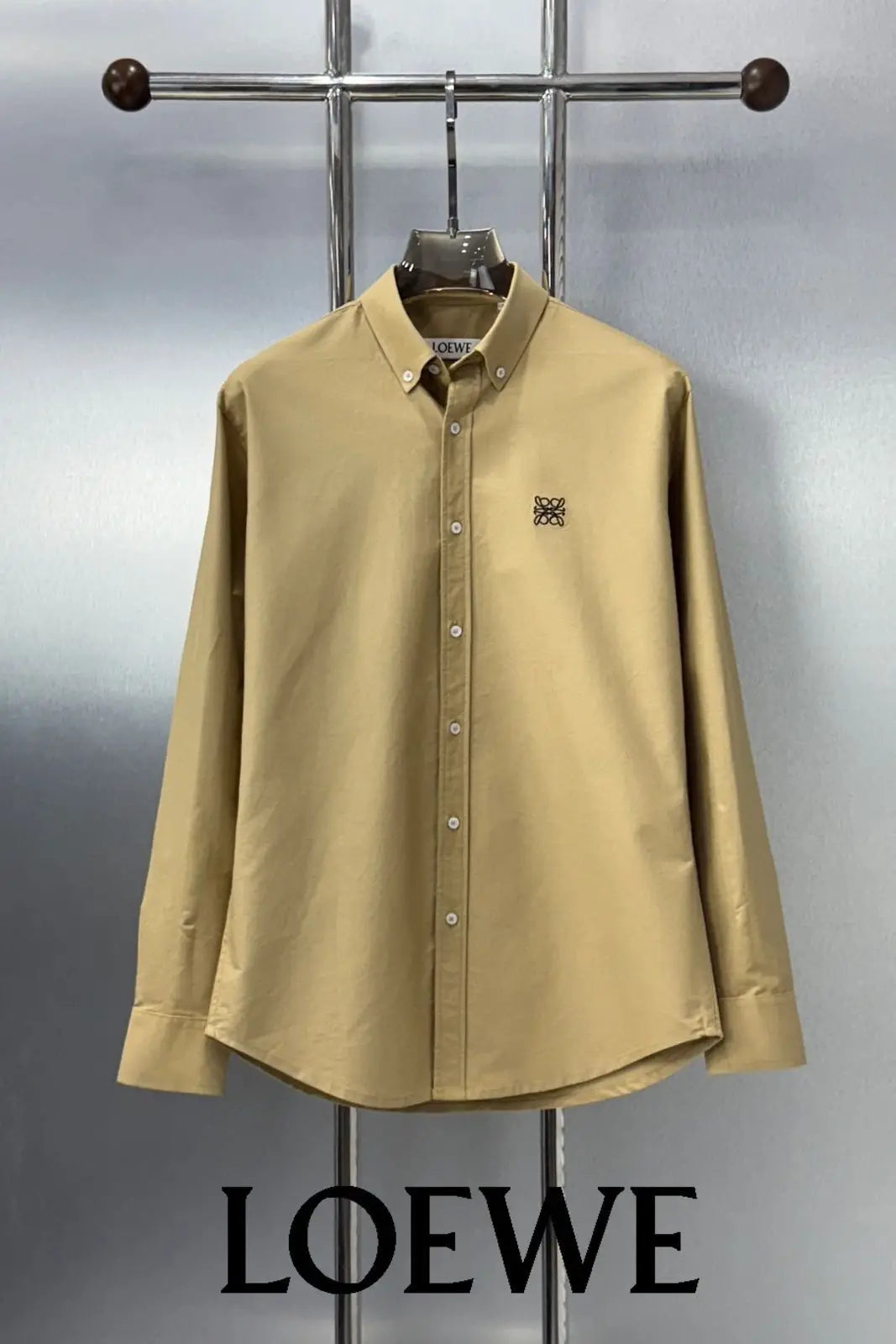 Loewe Beige Embroidery Logo Shirt With Premium Box Packing