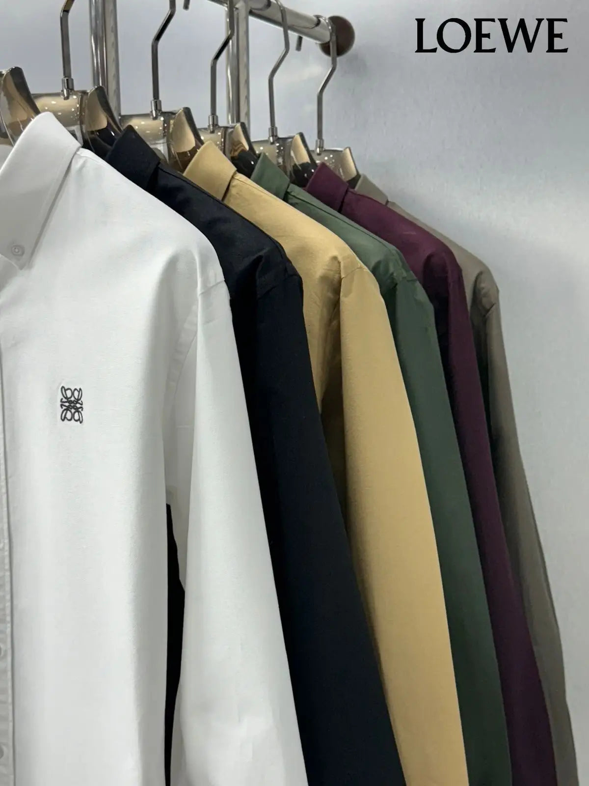 Loewe Beige Embroidery Logo Shirt With Premium Box Packing