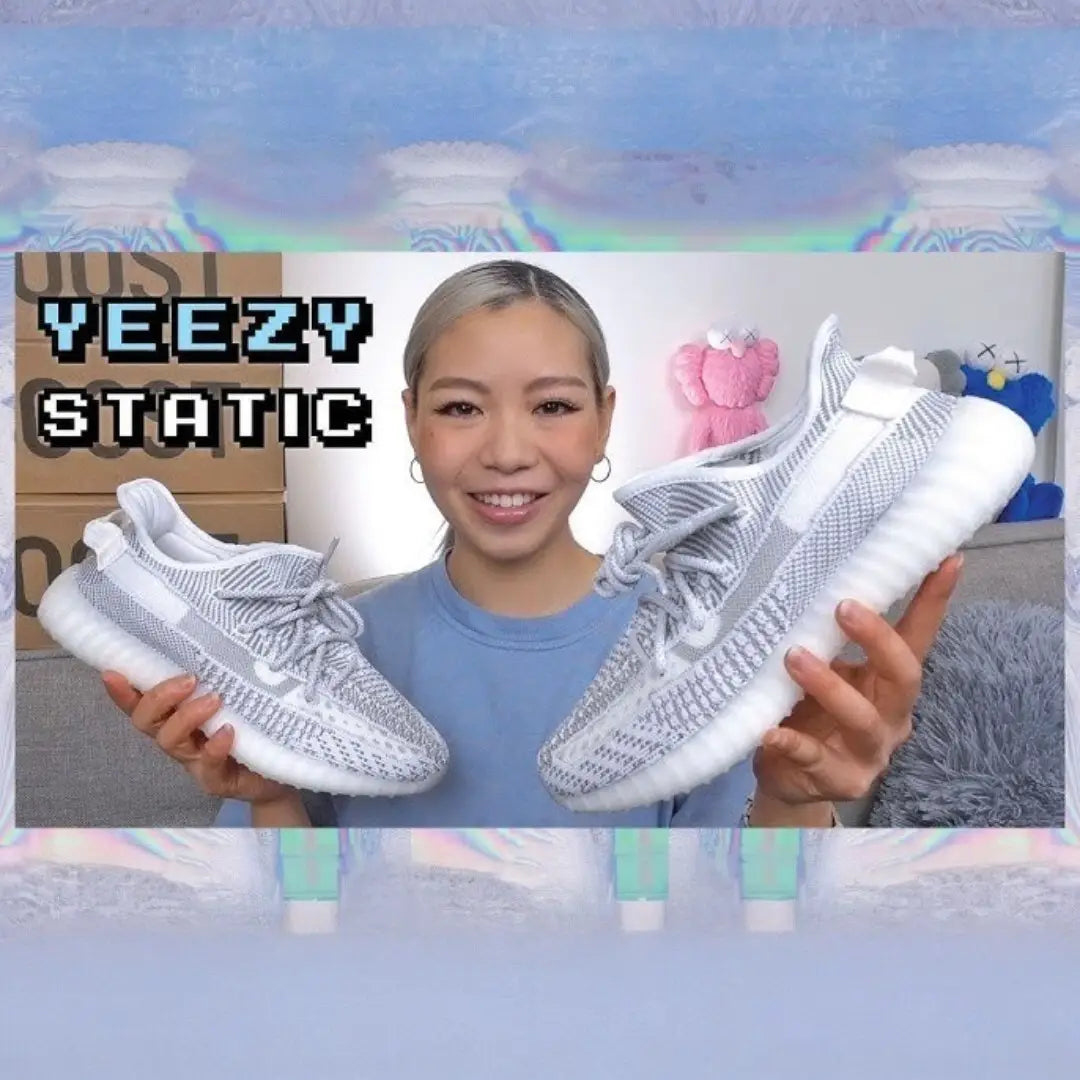 Adidas Yeezy 350 V2 Static Reflective Girls  Semi UA 7A Quality Full Kit Accessories D-2062