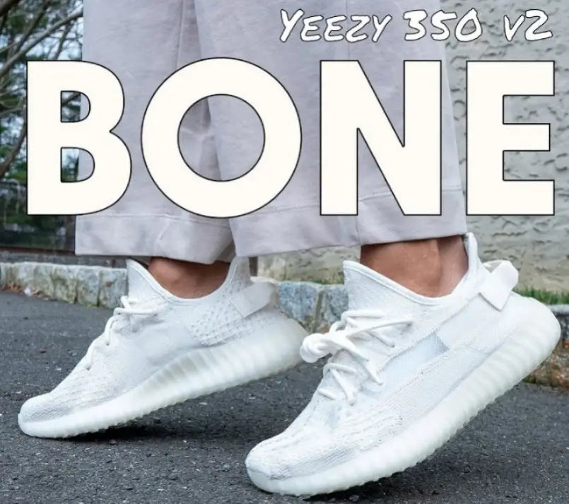 Adidas Yeezy 350 V2 Bone Girls  Semi UA 7A Quality  Full Kit Accessories D-2061