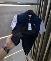 Lacost e Navy Blue Logo Work Premium Polo T-Shirt