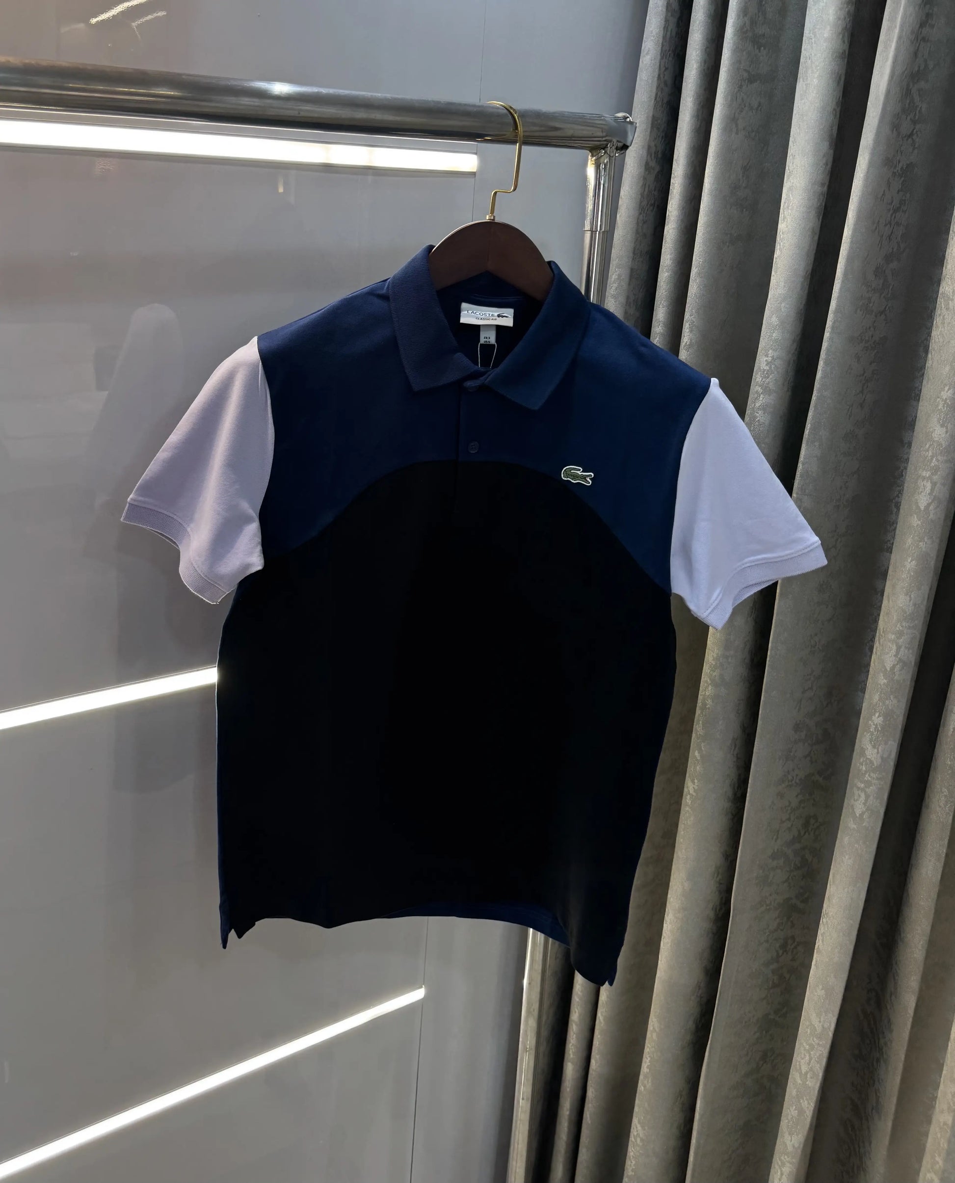 Lacost e Navy Blue Logo Work Premium Polo T-Shirt
