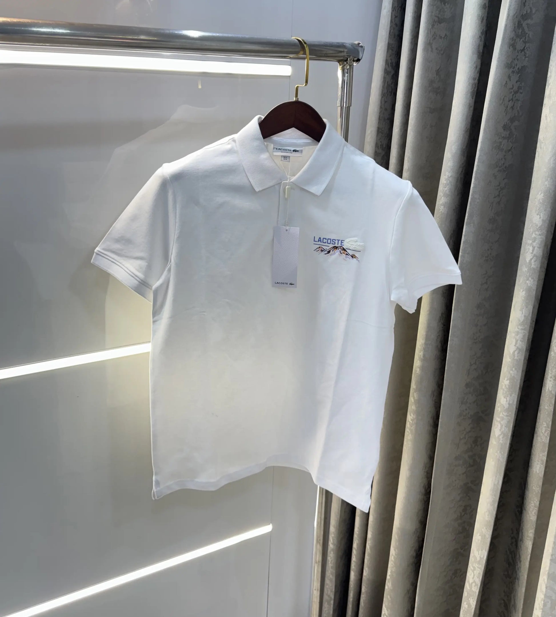 Lacost e White Logo Work Premium Polo T-Shirt