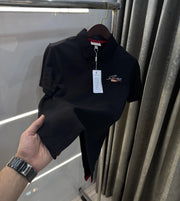 Lacost e Black Logo Work Premium Polo T-Shirt