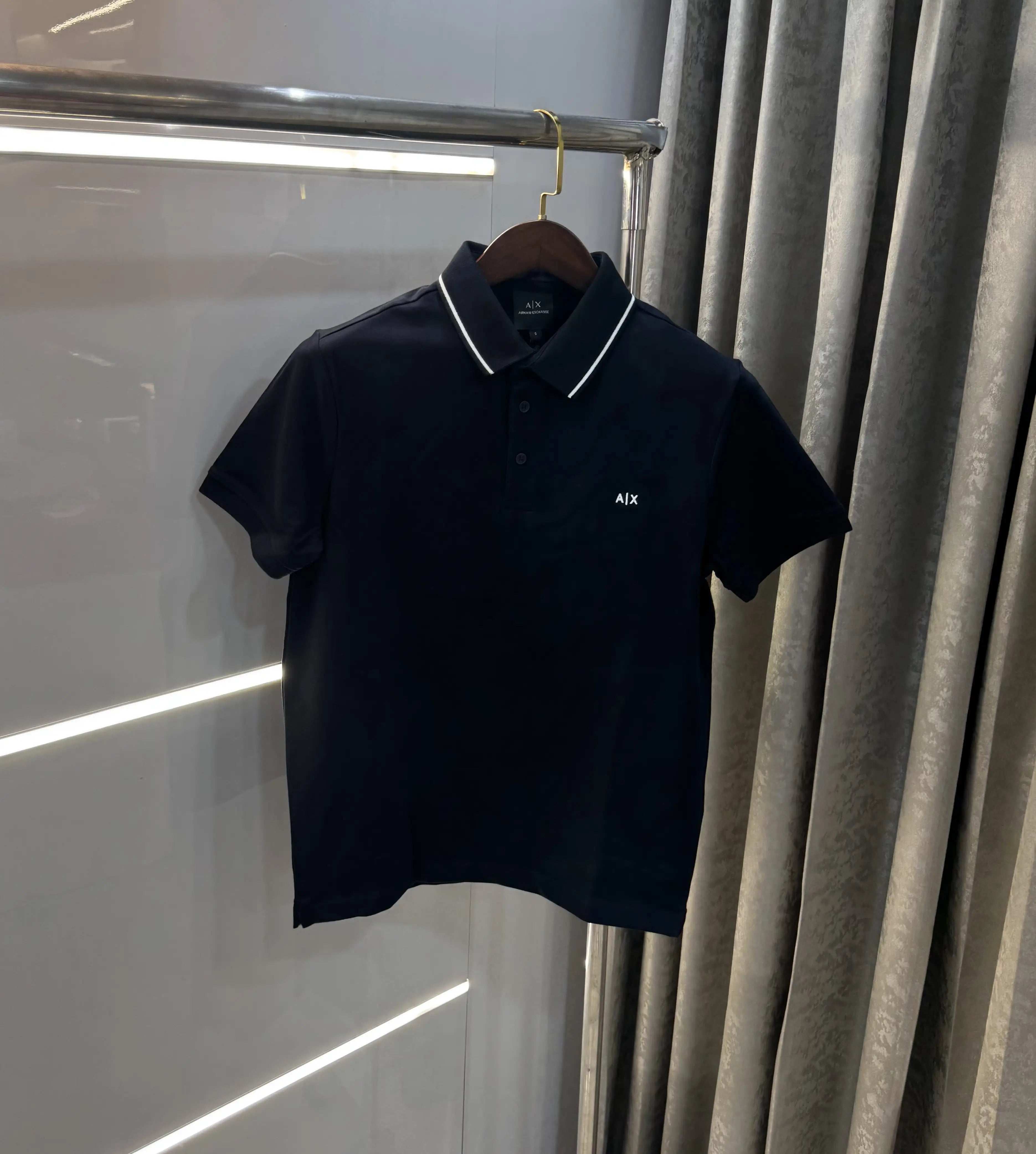 Arman i Exchange Navy Blue Logo Work Premium Polo T-Shirt