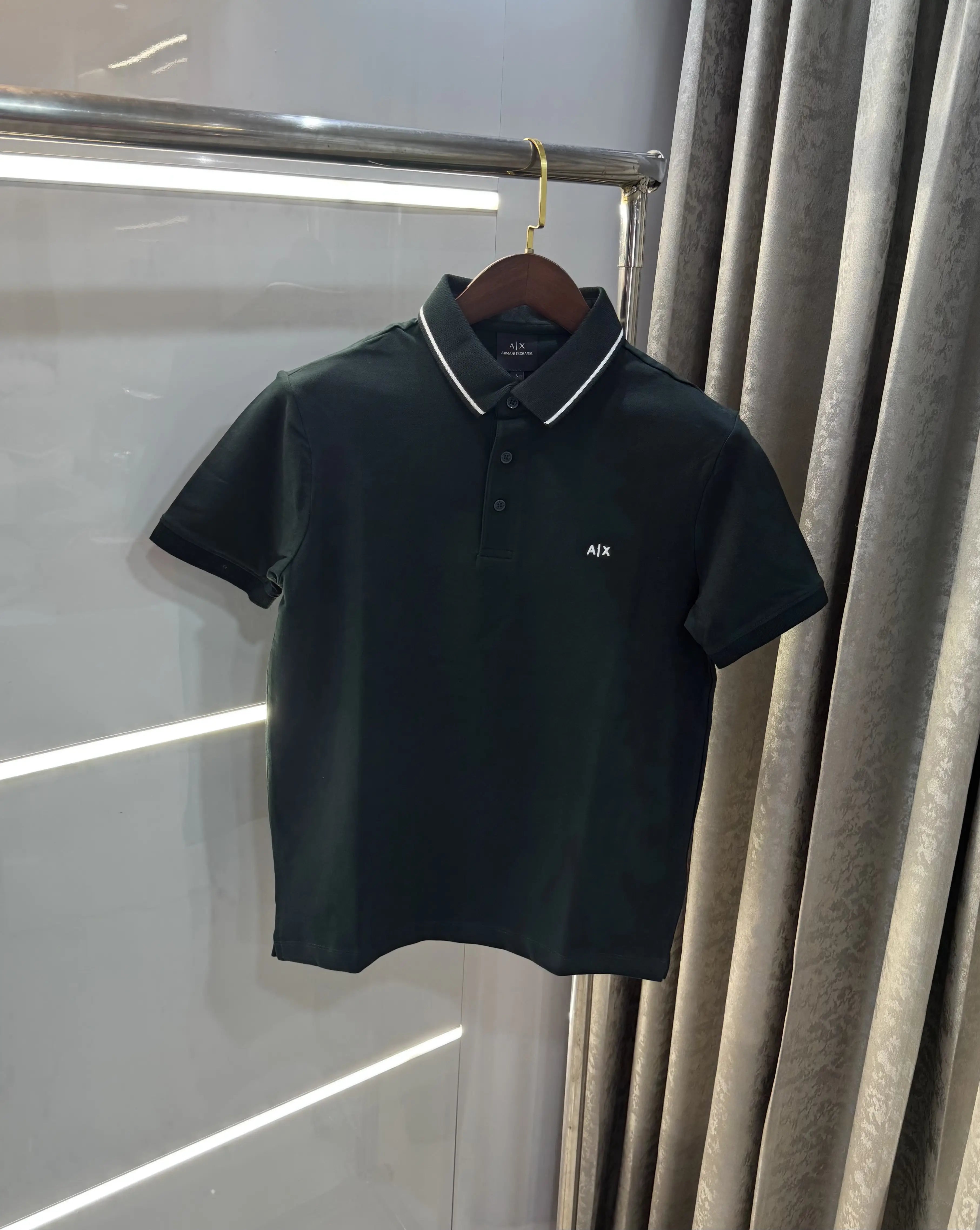 Arman i Exchange Bottle Green Logo Work Premium Polo T-Shirt