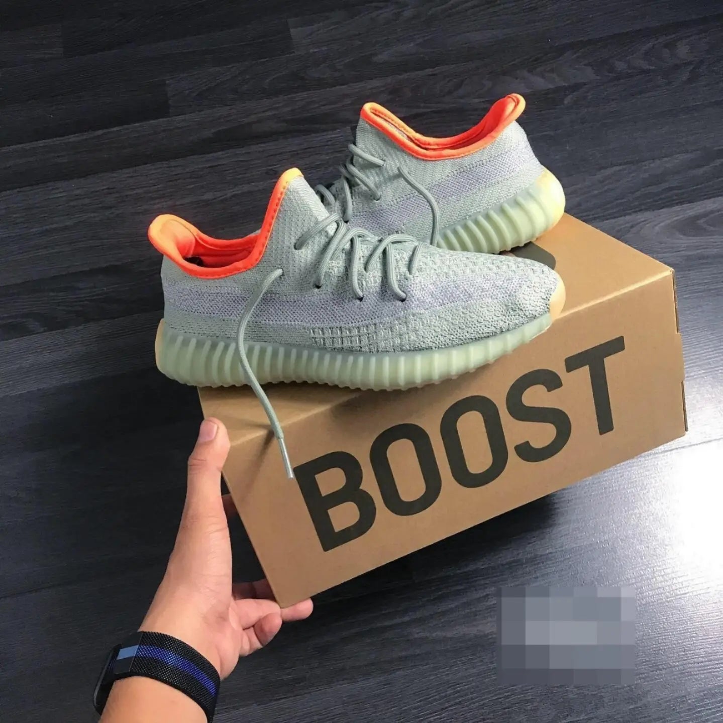 Adidas Yeezy 350 V2 Desert Sage Reflective Girls 7A Premium D-2026
