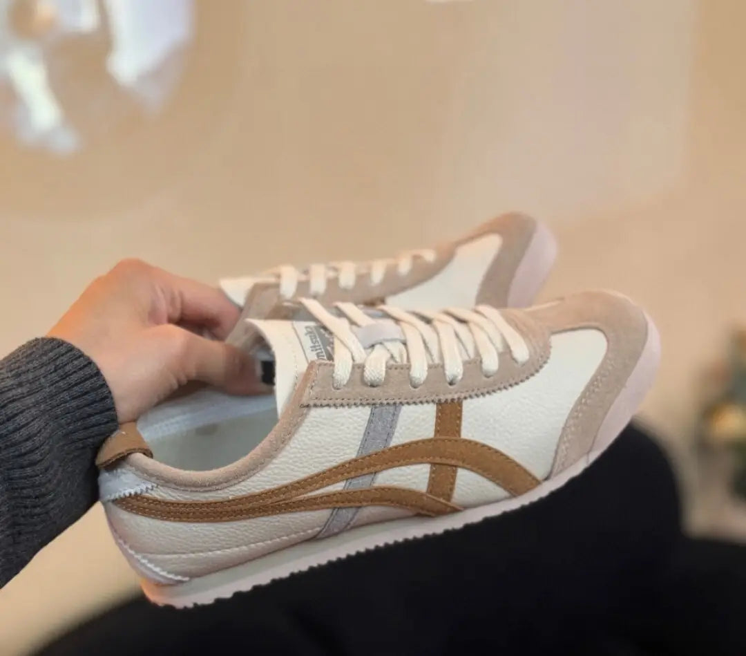 Onitsuka Tiger Mexico 66 Cream Khaki Carbon  7A Premium Sneakers India D-2055
