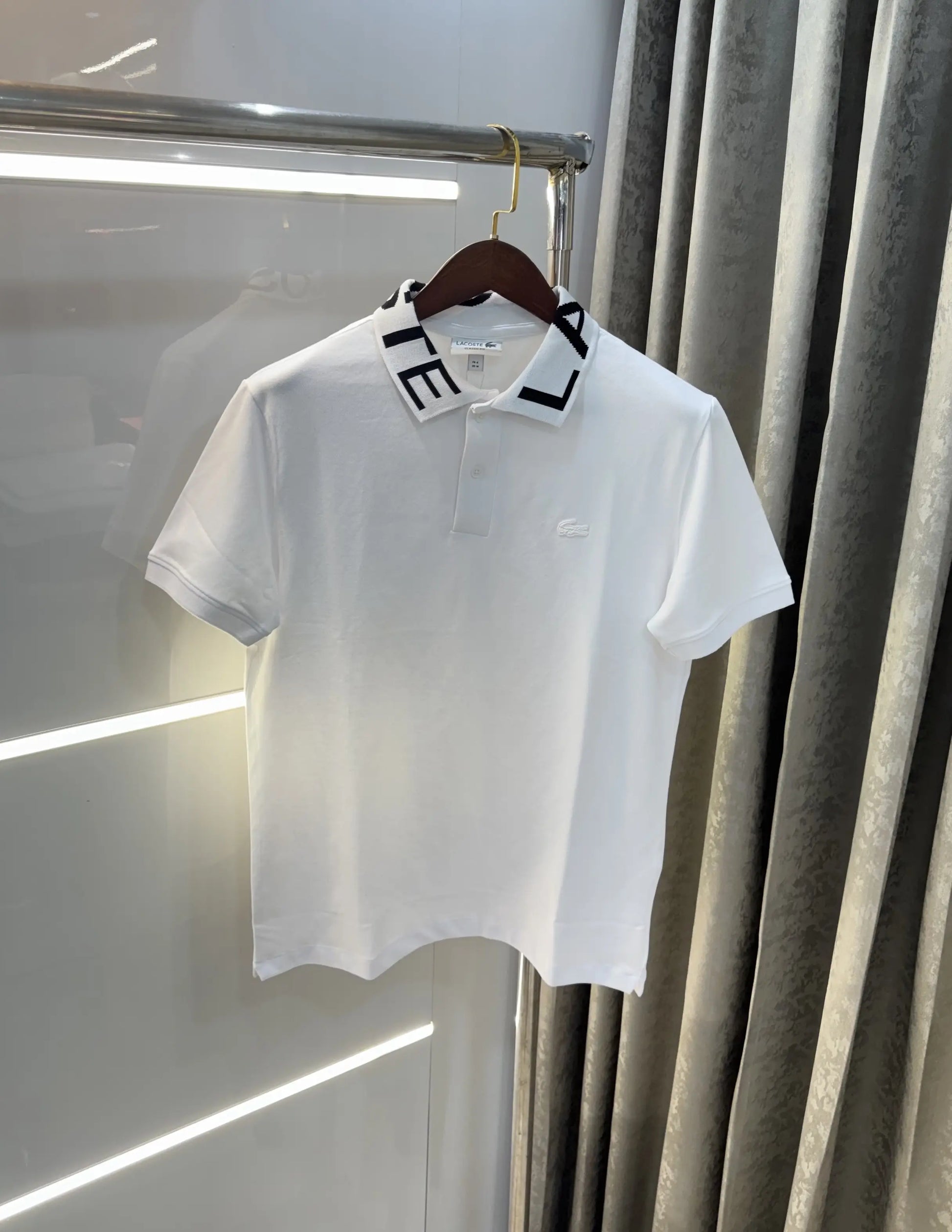 Lacost e White Logo Work Premium Polo T-Shirt