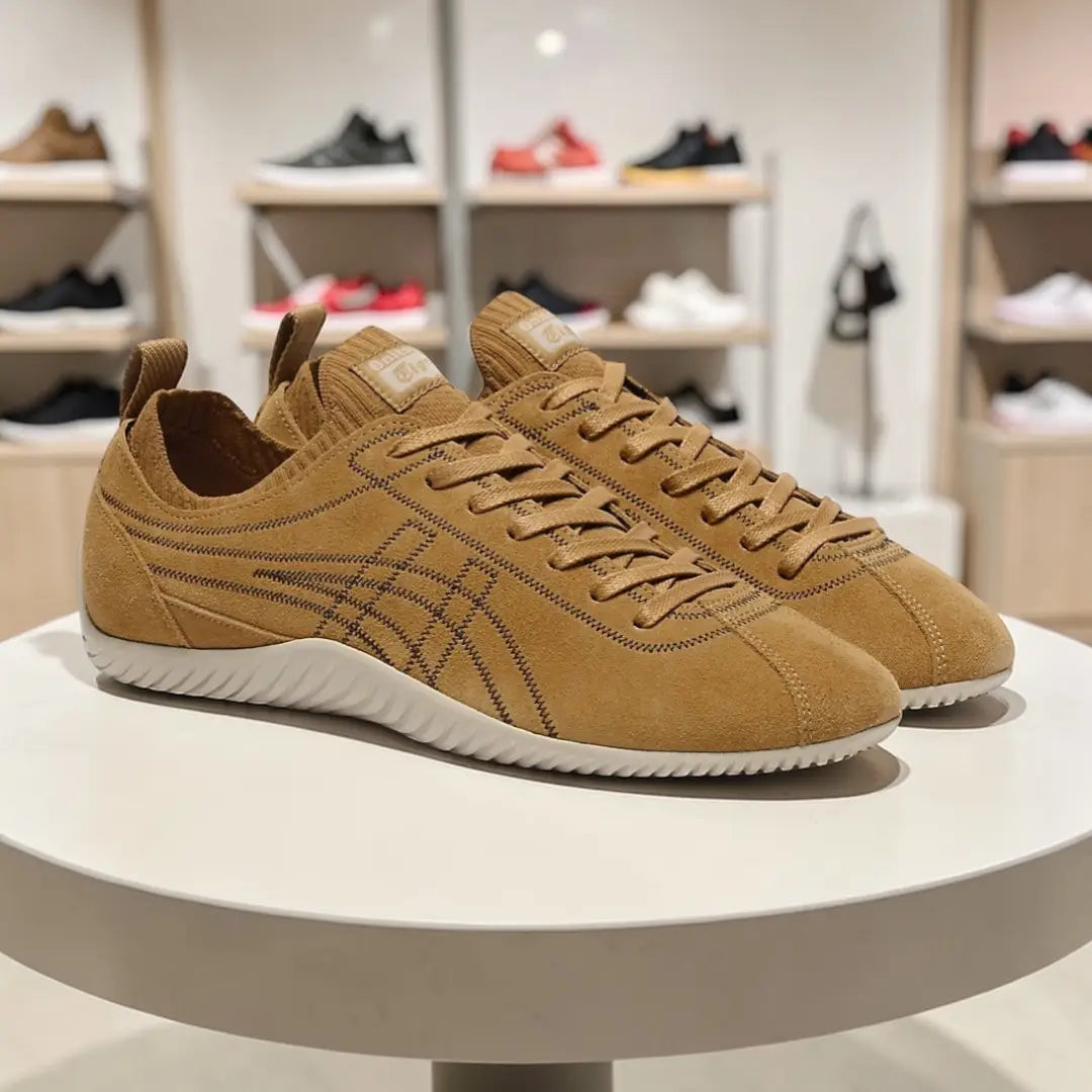 Onitsuka Tiger Sclaw Low TAN PRESIDIO Mens 7A Premium Sneakers D-2028