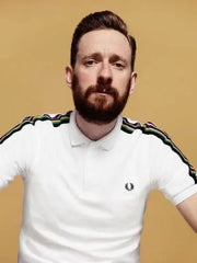 Fredperry White Embroidery Logo Premium Polo T-Shirt