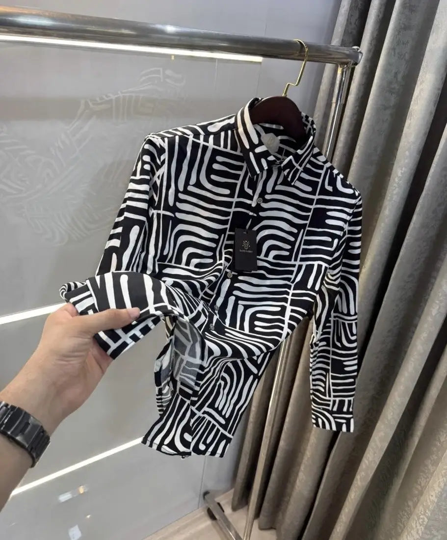 Rare Rabbit White Design 1 Imported Shirt