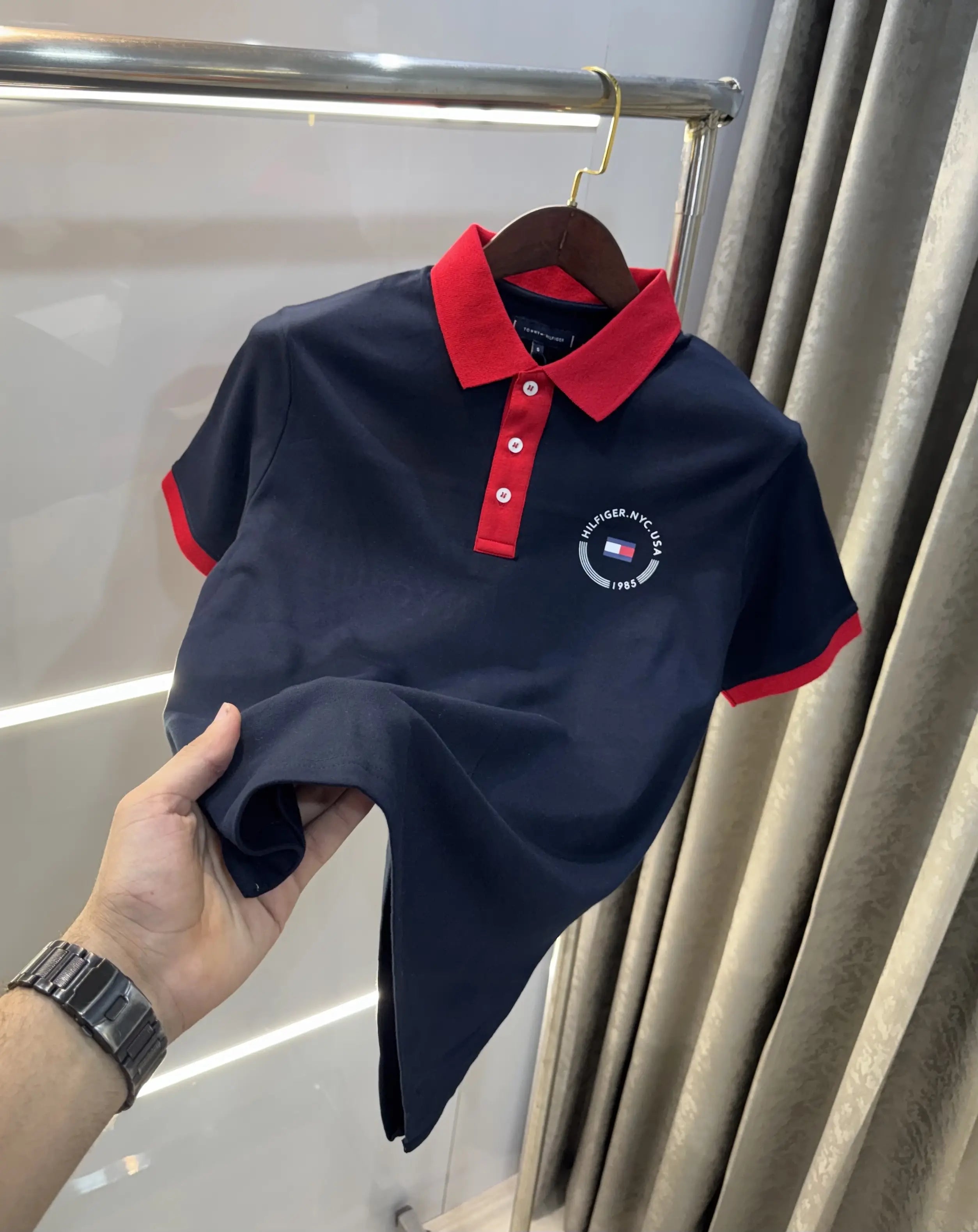 Tommy Hilfiger Red Premium Polo T-shirt