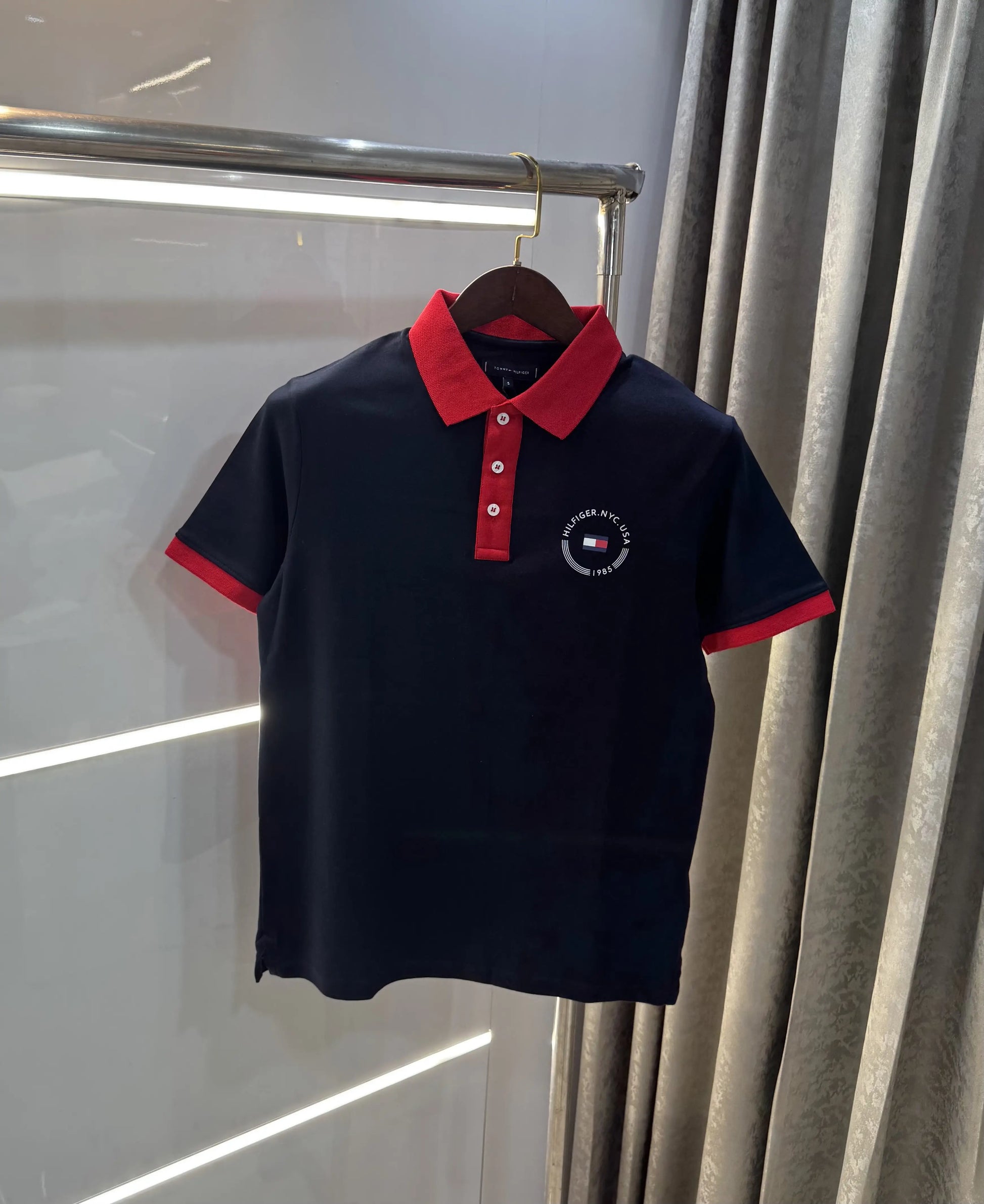 Tommy Hilfiger Red Premium Polo T-shirt