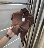 Hacke t Brown Logo Work Premium Polo T-Shirt