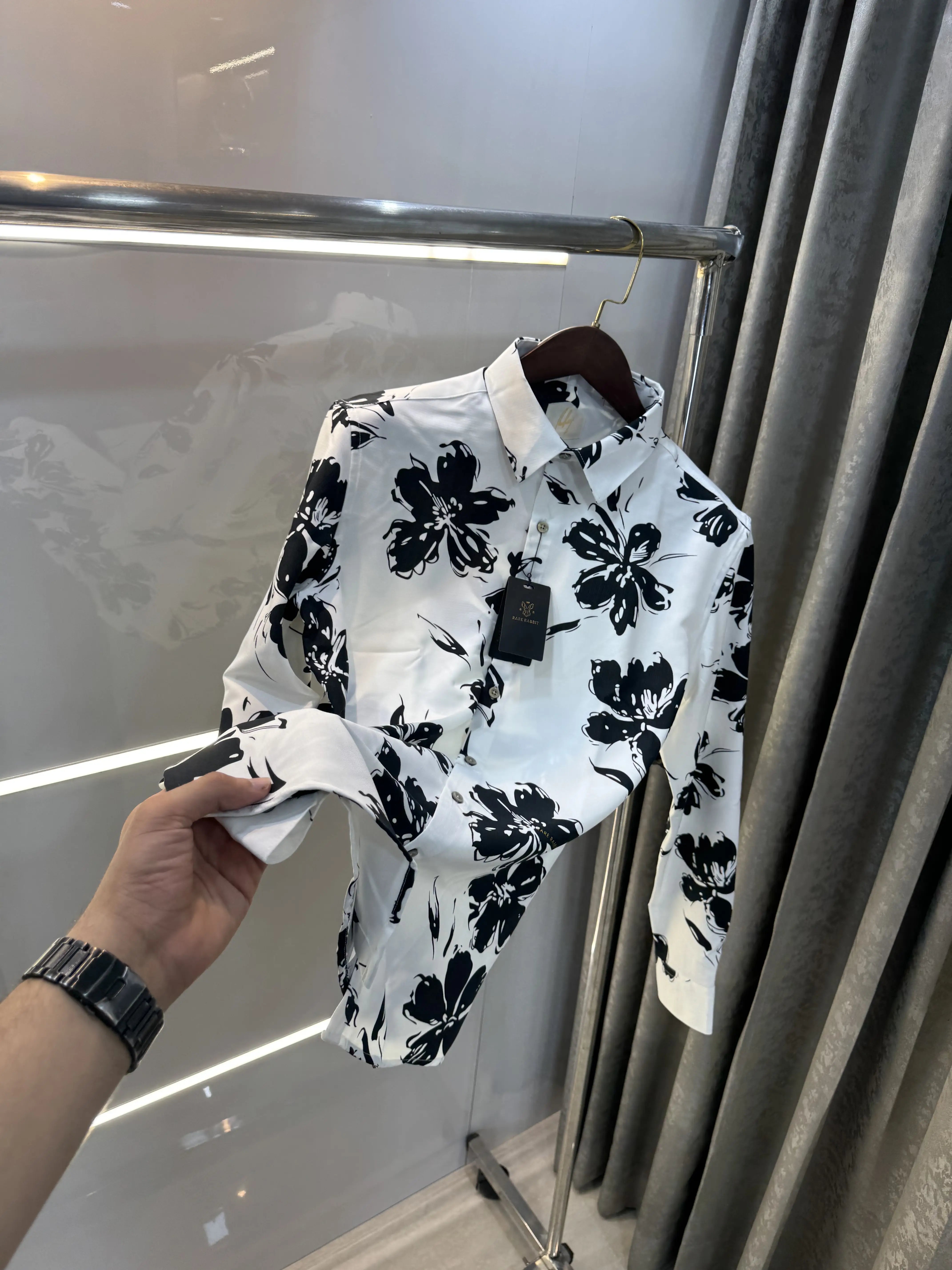 Rare Rabbit White Design Imported Shirt