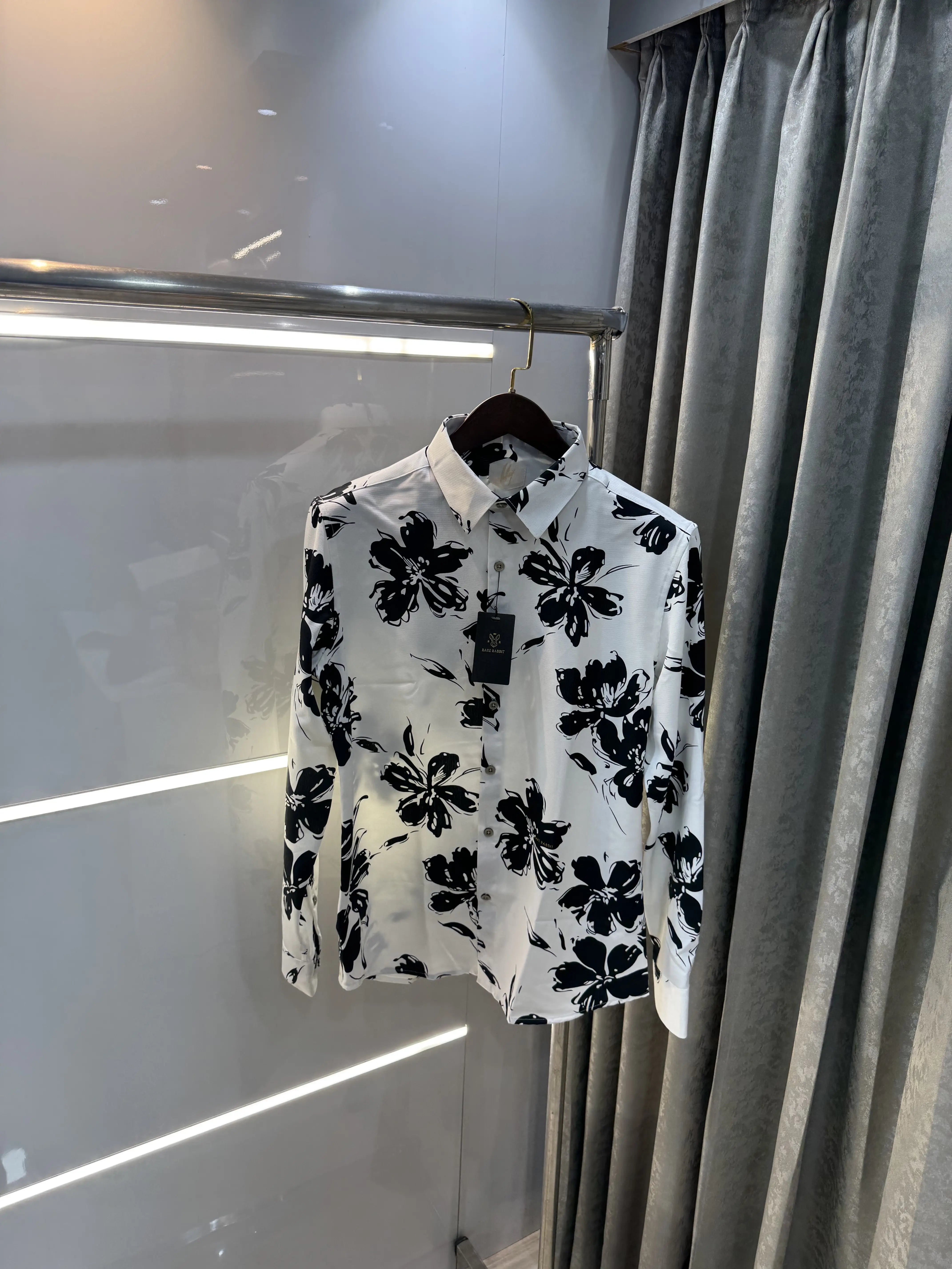 Rare Rabbit White Design Imported Shirt
